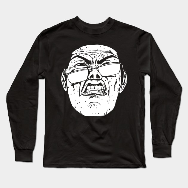 GTO Faces collection - 3 - Vice Principal Hiroshi Uchiyamada - Angry Long Sleeve T-Shirt by FOGSJ